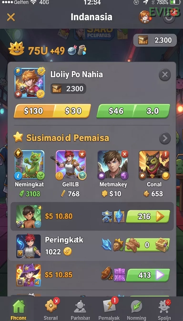 Cuplikan layar WWGSLOT — aktivitas